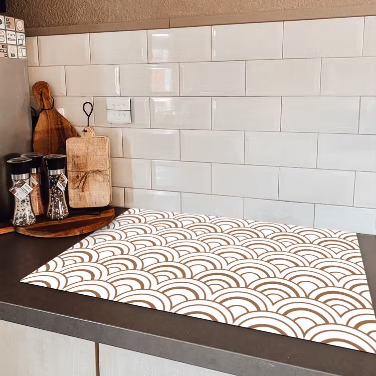 Klassiek - Motief - Terracotta Inductie beschermer vinyl 3mm klein 276 -sfeer3