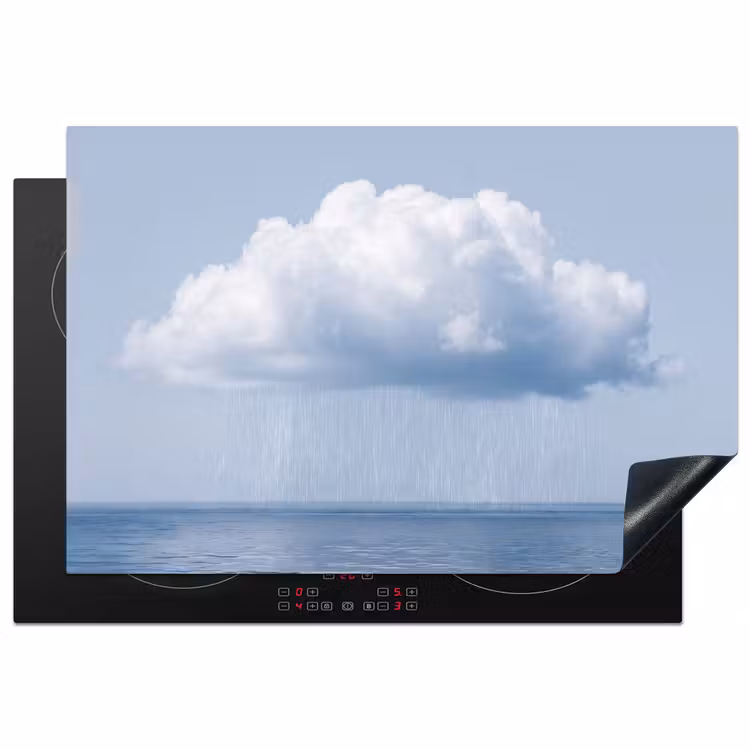 Induction Hob Cover - Cloud - Rain - Nature - Wolk - Regen - Natuur Inductie beschermer vinyl 3mm klein
