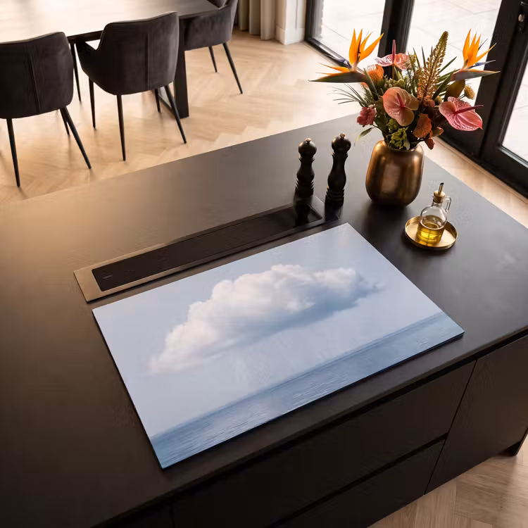 Induction Hob Cover - Cloud - Rain - Nature - Wolk - Regen - Natuur Inductie beschermer vinyl 3mm klein