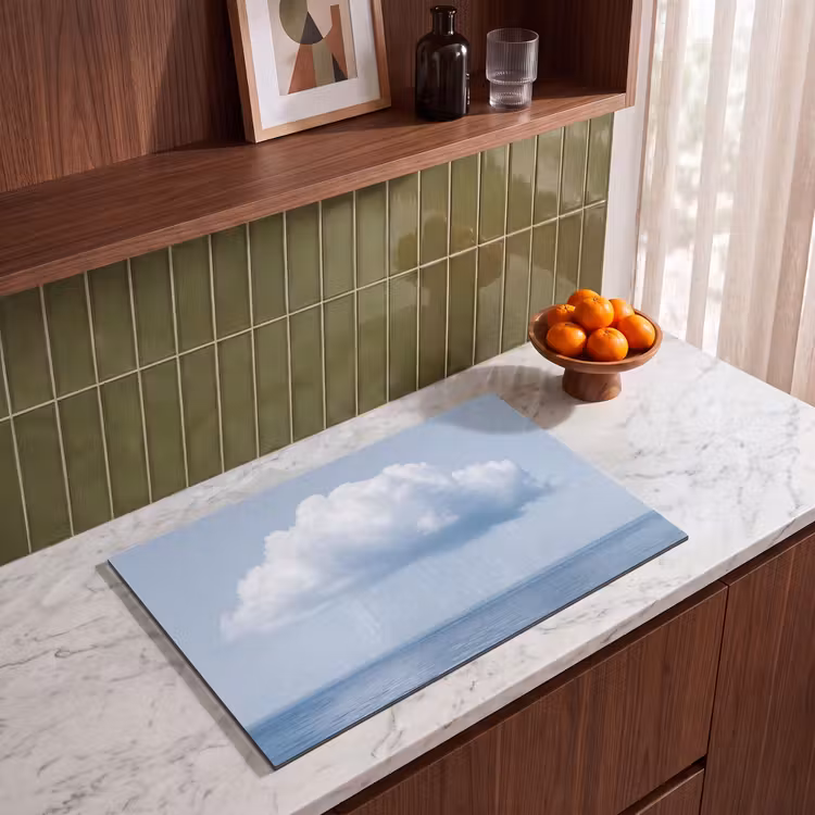 Induction Hob Cover - Cloud - Rain - Nature - Wolk - Regen - Natuur Inductie beschermer vinyl 3mm klein