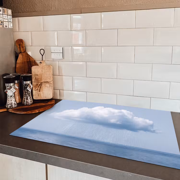 Induction Hob Cover - Cloud - Rain - Nature - Wolk - Regen - Natuur Inductie beschermer vinyl 3mm klein