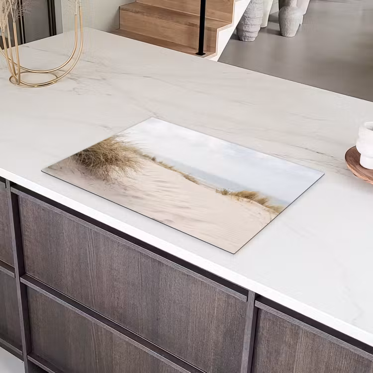 Wolken - Duinlandschap - Zand Inductie beschermer vinyl 3mm klein -sfeer8