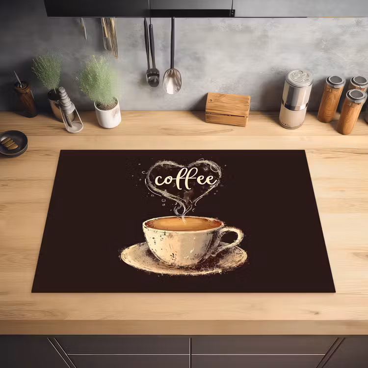 Koffie - Quote - Hartje - Coffee Inductie beschermer vinyl 3mm klein -sfeer5