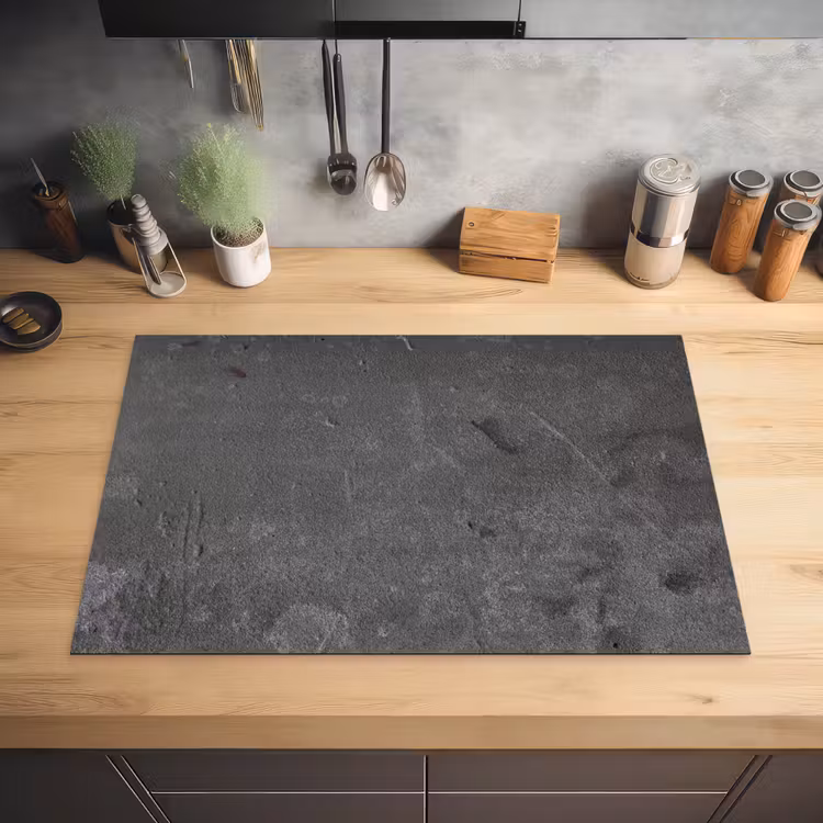 Beton - Grijs - Lijn - Vormen Inductie beschermer vinyl 3mm klein -sfeer5