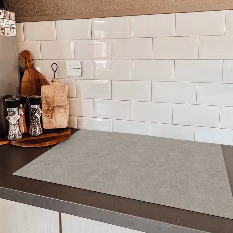 Beton - Grijs - Patronen - Industrieel Inductie beschermer vinyl 3mm klein 276 -sfeer3