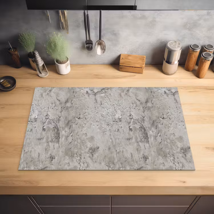 Beton  - Grijs - Muur Inductie beschermer vinyl 3mm klein 276 -sfeer5