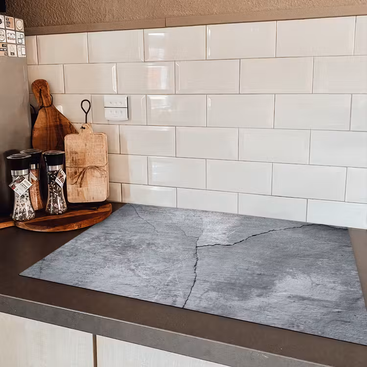 Beton - Grijs - Scheur Inductie beschermer vinyl 3mm klein -sfeer3