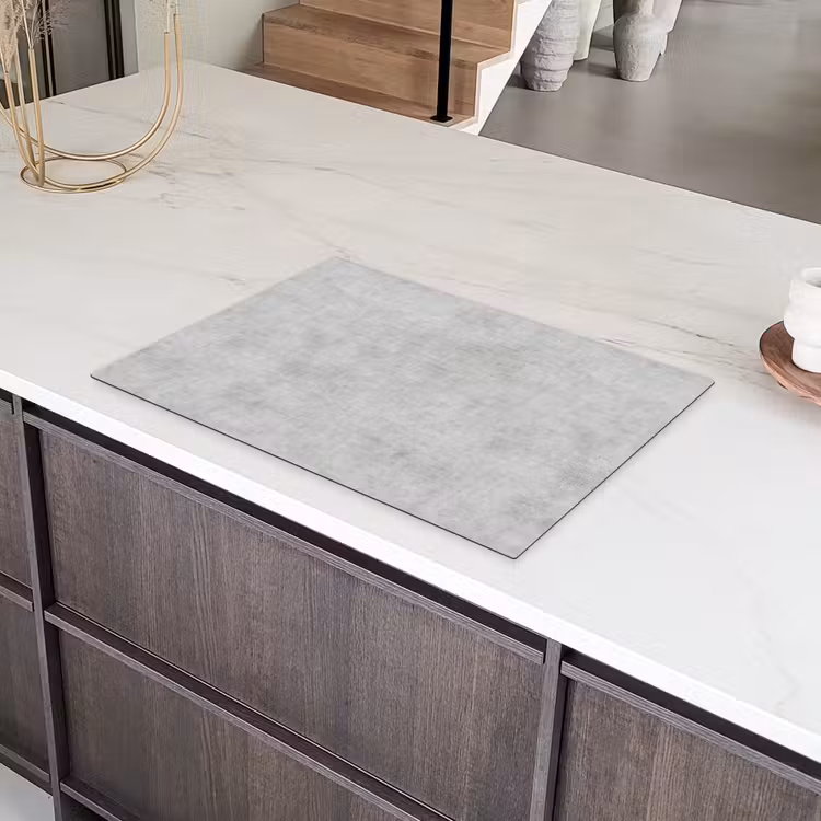 Beton - Grijs - Industrieel - Patroon Inductie beschermer vinyl 3mm klein 276 -sfeer8