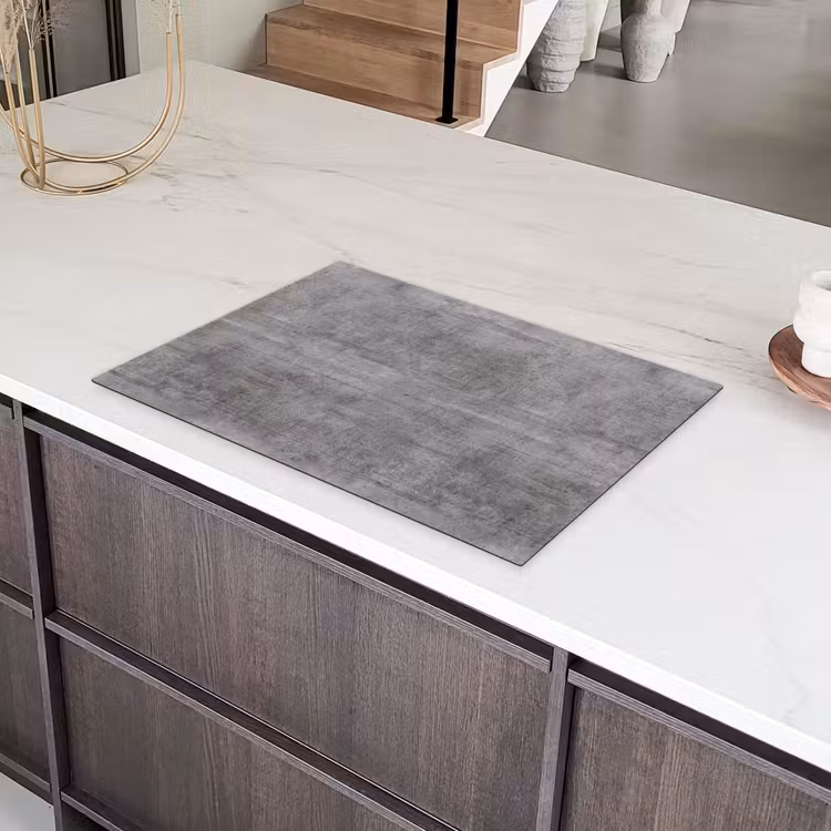 Beton - Patroon - Antiek Inductie beschermer vinyl 3mm klein 276 -sfeer8