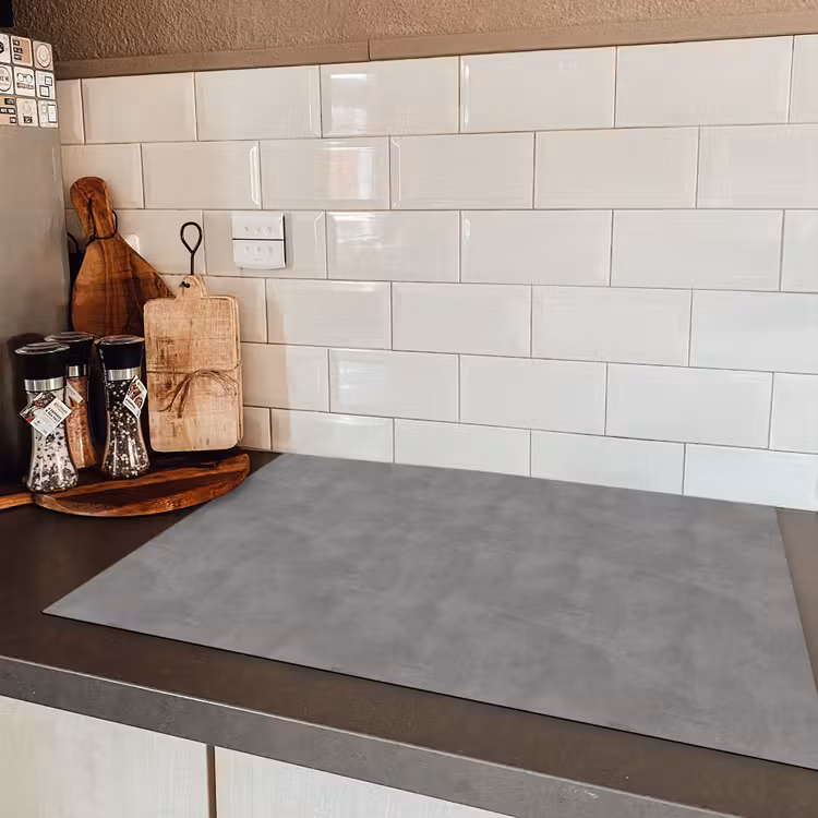Beton - Structuur - Patroon Inductie beschermer vinyl 3mm klein 276 -sfeer3