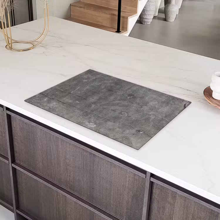Beton - Muur - Cement Inductie beschermer vinyl 3mm klein -sfeer8