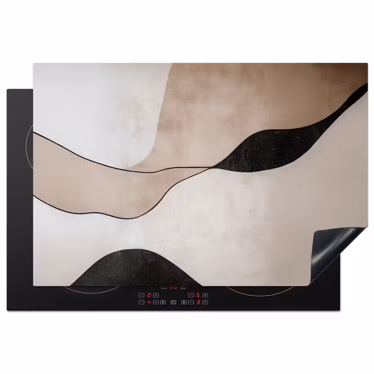 Contourlijnen - Abstracte landschap Inductie beschermer vinyl 3mm klein -3d