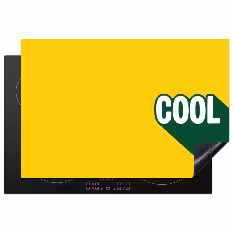Cool - Geel - Groen Inductie beschermer vinyl 3mm klein -3d