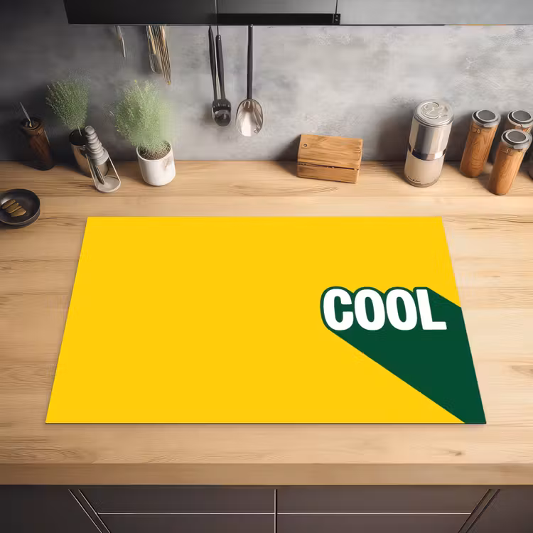 Cool - Geel - Groen Inductie beschermer vinyl 3mm klein -sfeer5