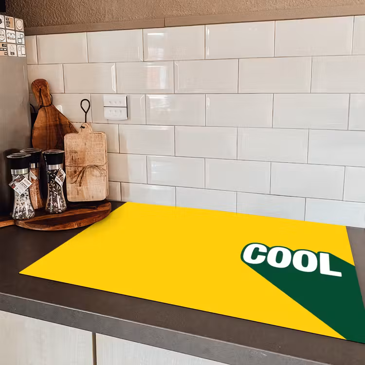 Cool - Geel - Groen Inductie beschermer vinyl 3mm klein -sfeer3