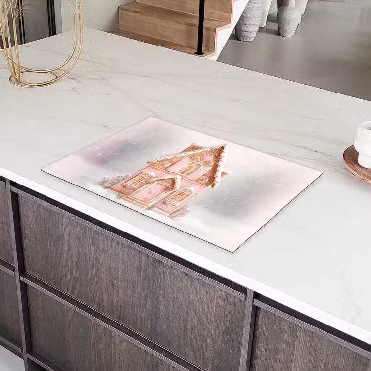 Huisje - Suiker - Pastel Inductie beschermer vinyl 3mm klein -sfeer8