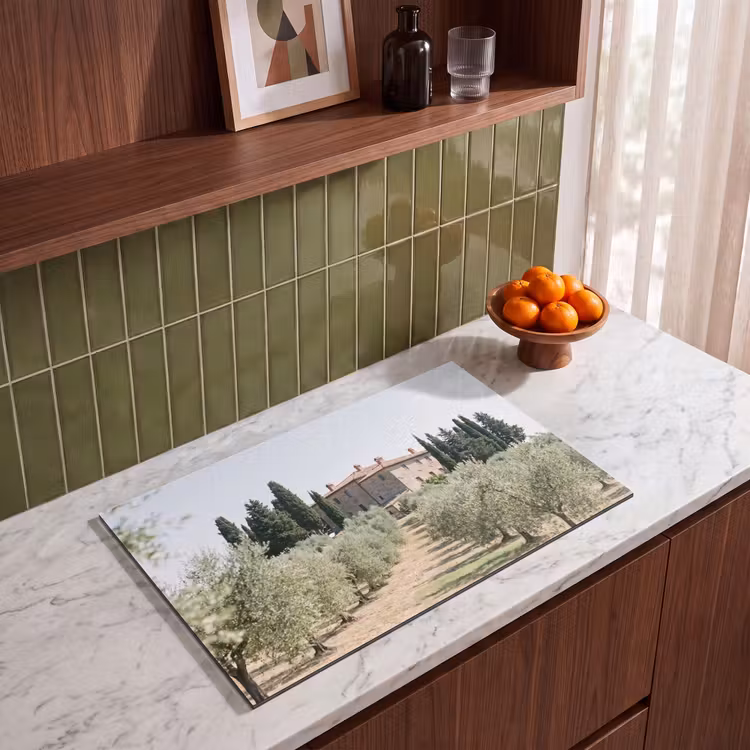 Induction Hob Cover - Country house - olive tree - orchard - Landhuis - olijfboom - gaard Inductie beschermer vinyl 3mm klein