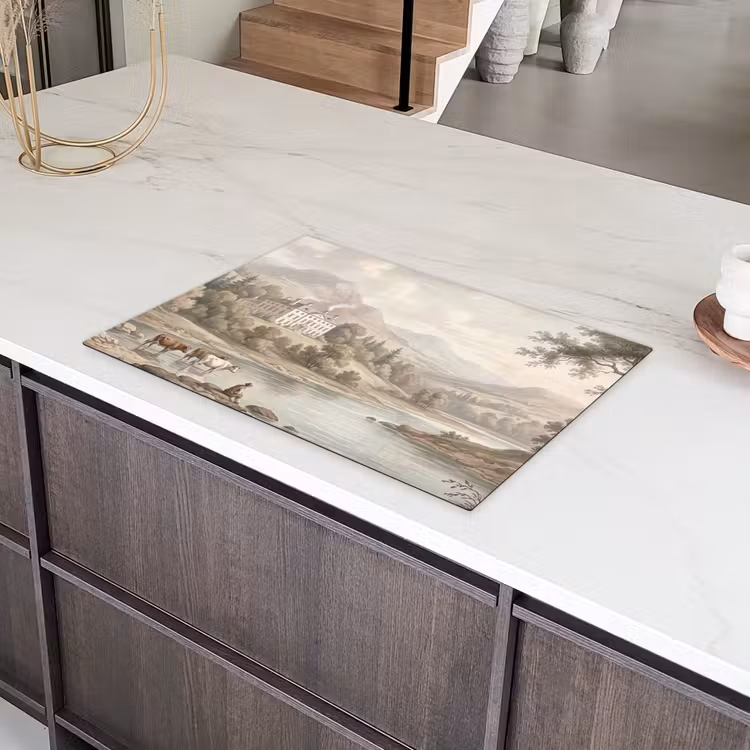 Landhuis - Rivier - Vee Inductie beschermer vinyl 3mm klein -sfeer8