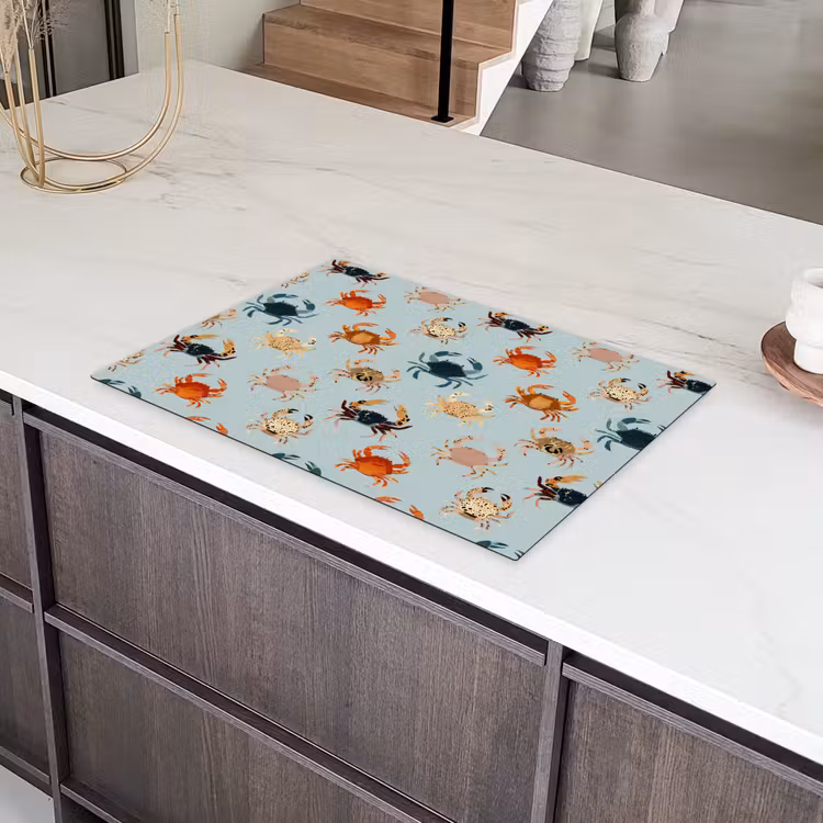 Krabben - Speels - Kleurrijk Inductie beschermer vinyl 3mm klein 276 -sfeer8
