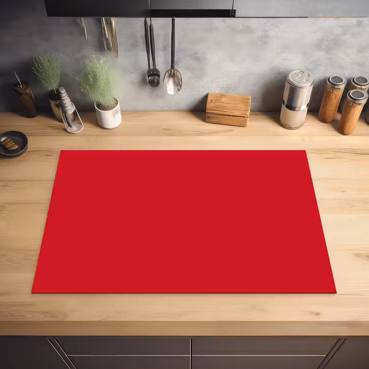 Crimson - Velvet - Rood Inductie beschermer vinyl 3mm klein 276 -sfeer5