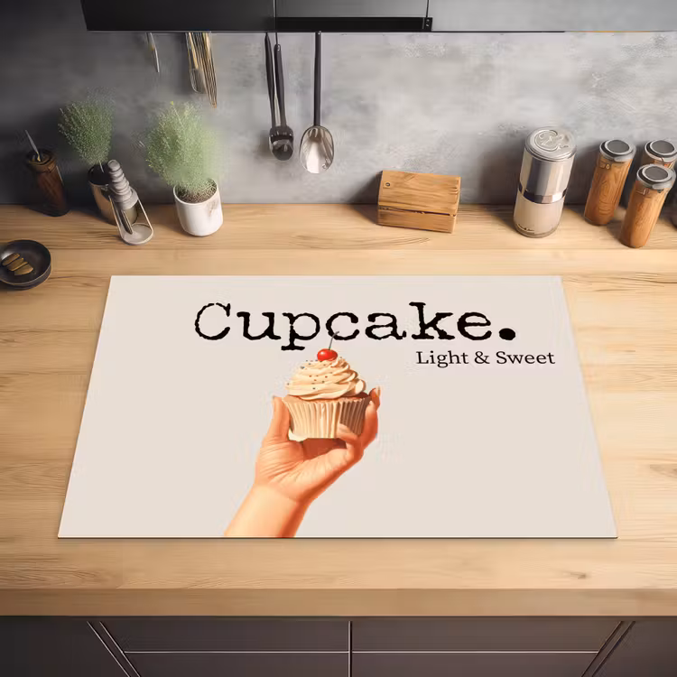 Cupcake - Zoet - Kers Inductie beschermer vinyl 3mm klein -sfeer5