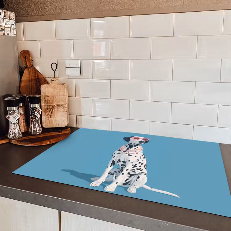 Dalmatiër - Zonnebril - Blauw Inductie beschermer vinyl 3mm klein -sfeer3