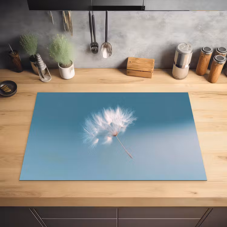 Paardenbloempluisje - Blauw - Lucht Inductie beschermer vinyl 3mm klein -sfeer5