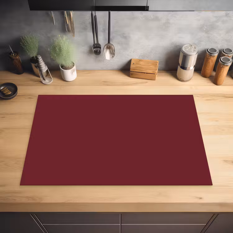 Dark - Garnet - Rood Inductie beschermer vinyl 3mm klein 276 -sfeer5