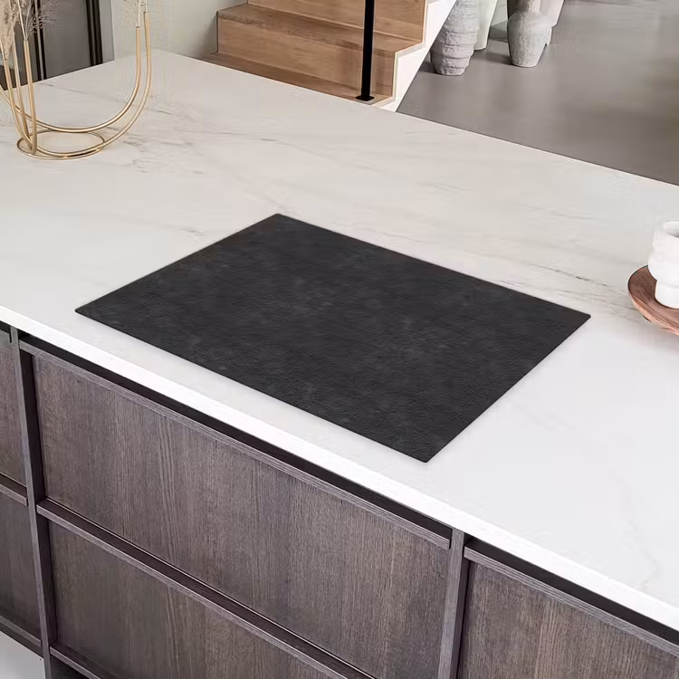 Donkergrijs - Asfaltstructuur - Ruw Inductie beschermer vinyl 3mm klein 276 -sfeer8