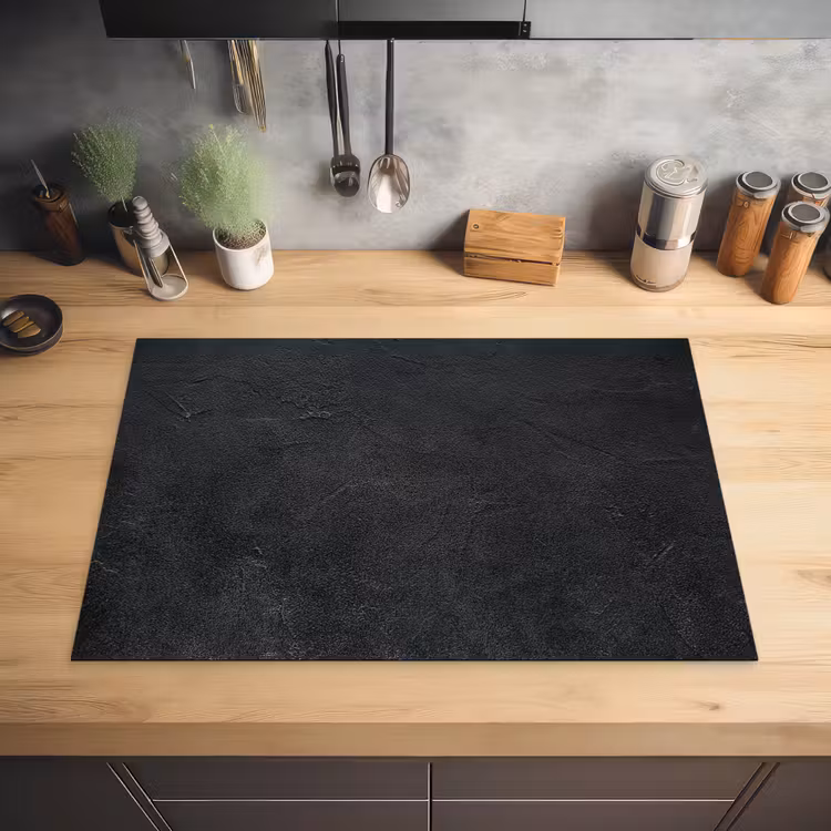 Diep Antraciet Textuur Inductie beschermer vinyl 3mm klein -sfeer5