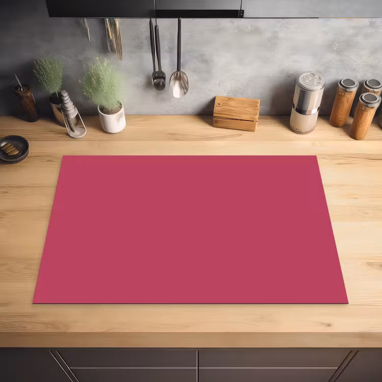 Deep - Berry - Rood Inductie beschermer vinyl 3mm klein 276 -sfeer5