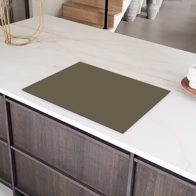 Deep - Khaki - Groen Inductie beschermer vinyl 3mm klein 276 -sfeer8
