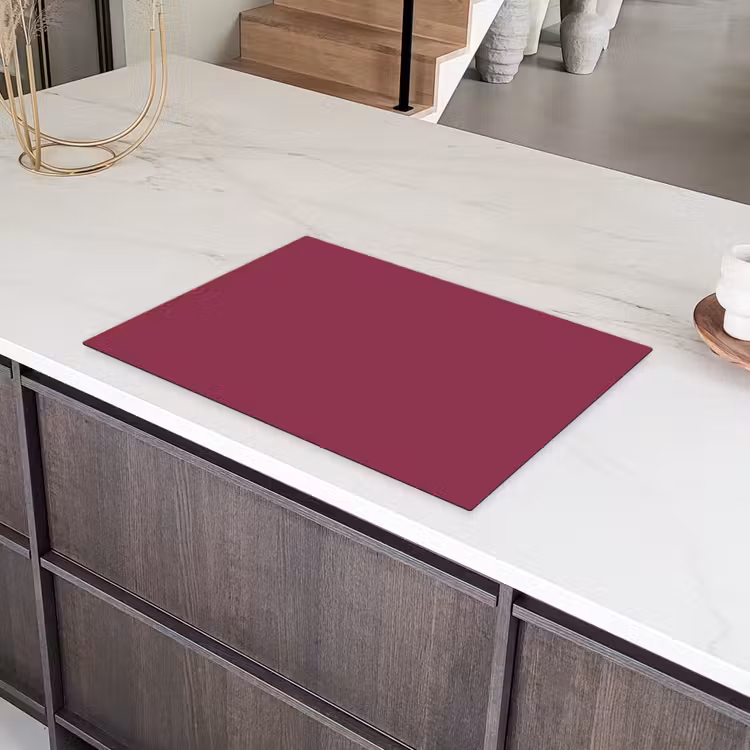 Deep - Rasberry - Rood Inductie beschermer vinyl 3mm klein 276 -sfeer8