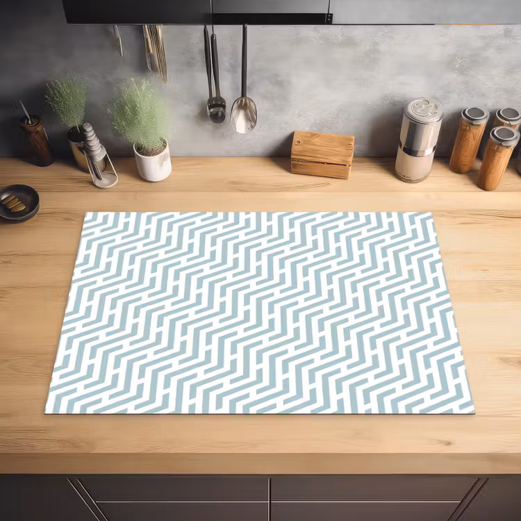 Design - Geometrie - Patroon - Groen Inductie beschermer vinyl 3mm klein 276 -sfeer5