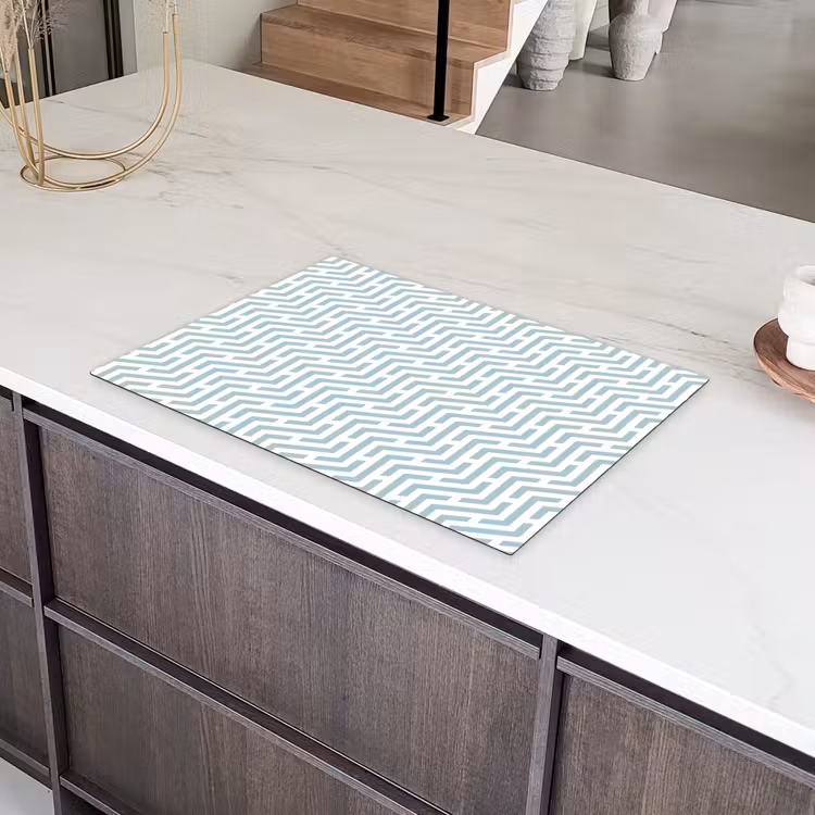 Design - Geometrie - Patroon - Groen Inductie beschermer vinyl 3mm klein 276 -sfeer8