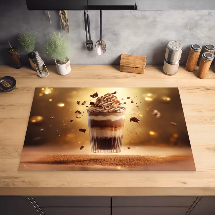 Dessert - Chocolade - Zoet - Eten Inductie beschermer vinyl 3mm klein -sfeer5