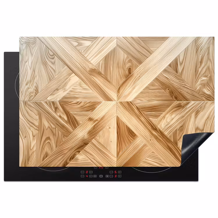 Verschillende Houtnerven in Visgraatpatroon Inductie beschermer vinyl 3mm klein -3d