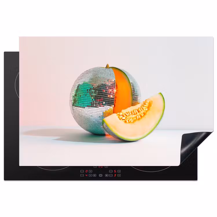 Disco - Discobal - Meloen - Pastel Inductie beschermer vinyl 3mm klein -3d