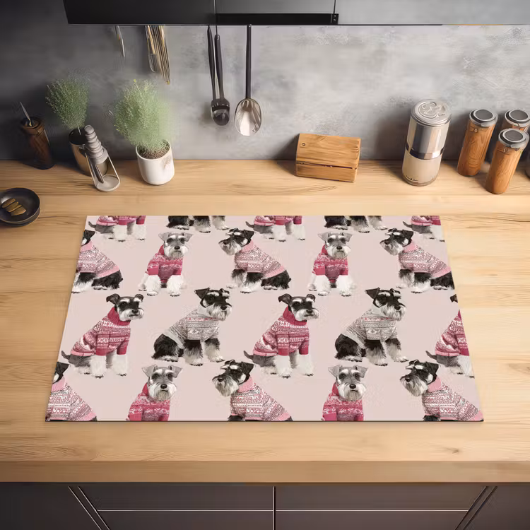 Honden - Truien - Rood Inductie beschermer vinyl 3mm klein 276 -sfeer5