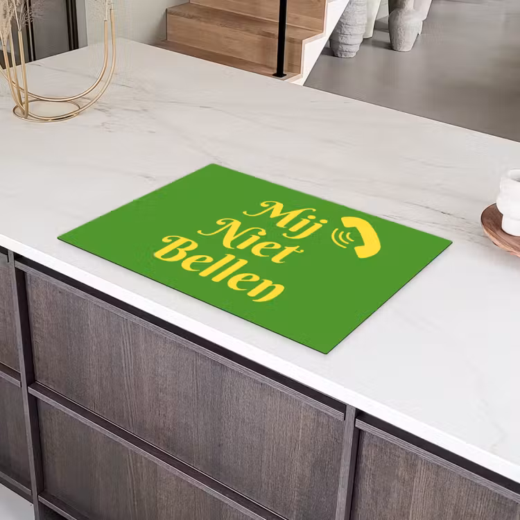 Mij niet bellen - Telefoon - Groen Inductie beschermer vinyl 3mm klein -sfeer8