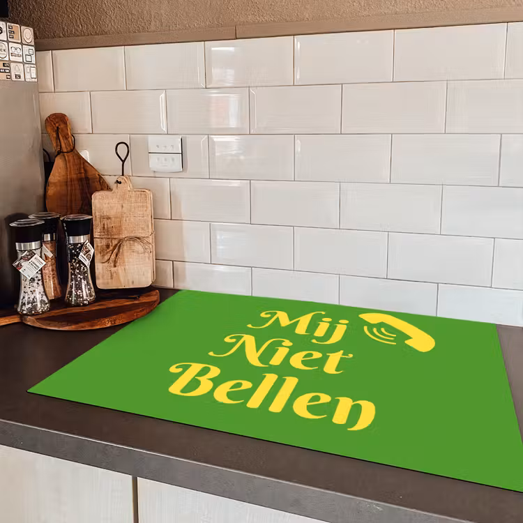 Mij niet bellen - Telefoon - Groen Inductie beschermer vinyl 3mm klein -sfeer3