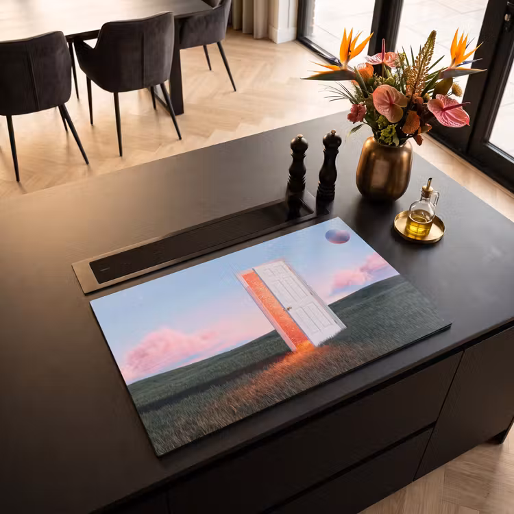 Induction Hob Cover - Door - Fantasy - Space - Deur - Fantasie - Ruimte Inductie beschermer vinyl 3mm klein