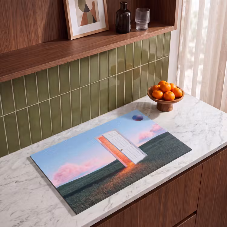 Induction Hob Cover - Door - Fantasy - Space - Deur - Fantasie - Ruimte Inductie beschermer vinyl 3mm klein