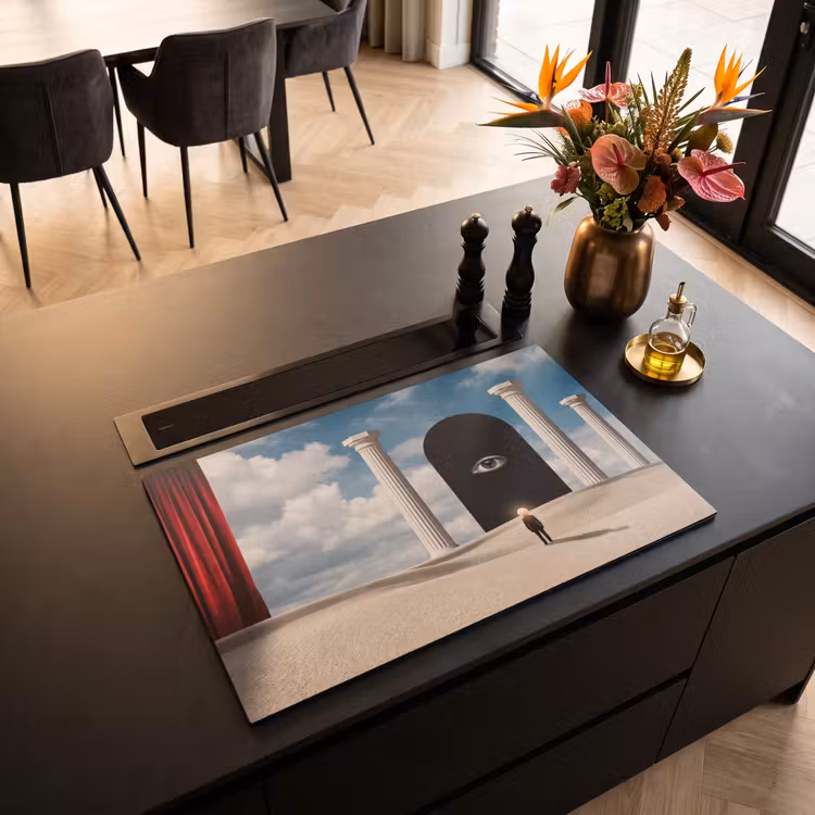 Induction Hob Cover - Dream - Desert - Eye - Droom - Woestijn - Oog Inductie beschermer vinyl 3mm klein