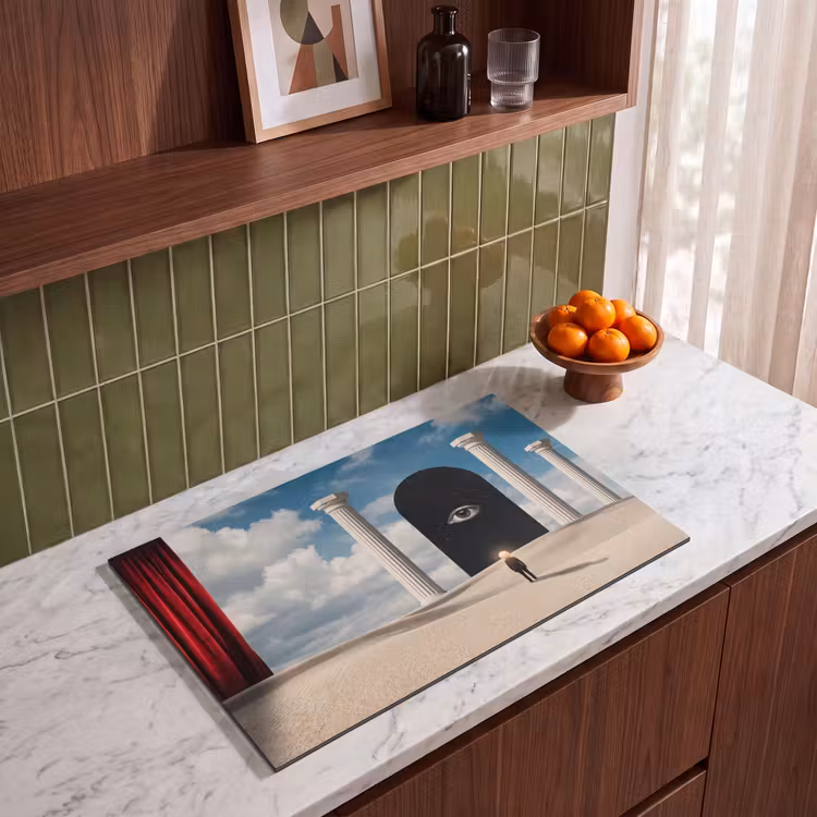 Induction Hob Cover - Dream - Desert - Eye - Droom - Woestijn - Oog Inductie beschermer vinyl 3mm klein