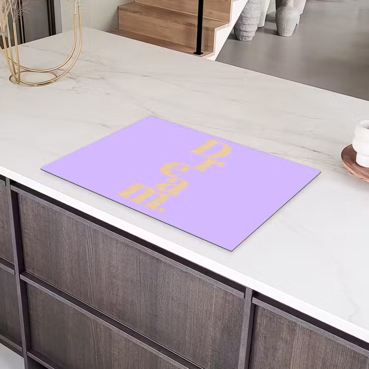 Dream - Paars - Typografisch Inductie beschermer vinyl 3mm klein -sfeer8