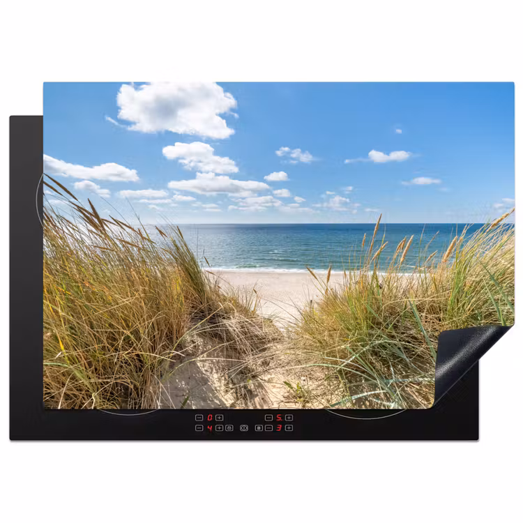 Duin - Gras - Zee - Strand Inductie beschermer vinyl 3mm middel -3d