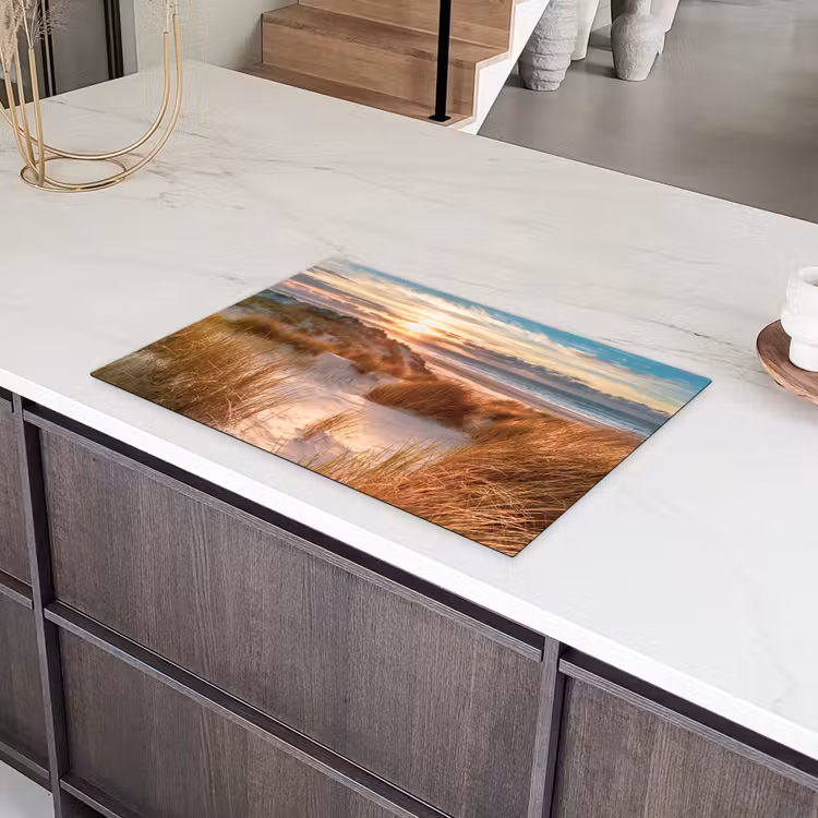 Duin - Planten - Zonsondergang - Strand - Zee Inductie beschermer vinyl 3mm klein -sfeer8
