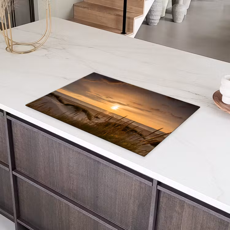 Duinzicht op Zonsondergang Inductie beschermer vinyl 3mm klein -sfeer8
