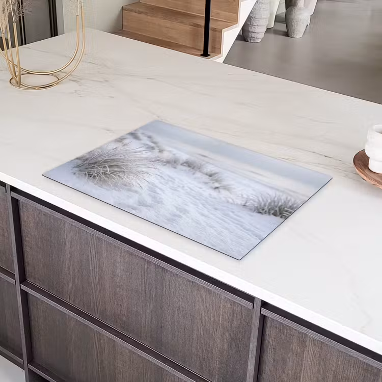 Duinen - Sneeuw - Strand - Winter - Serene Inductie beschermer vinyl 3mm klein -sfeer8